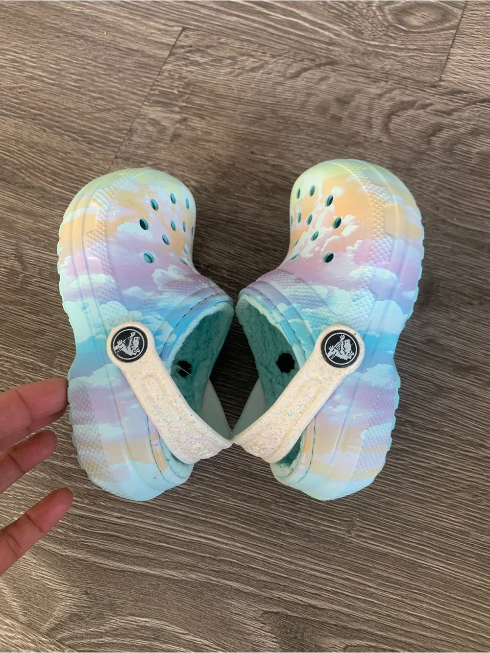 Crocs classic lined Kids Pastel Tie-Dye Clog with Fleece Lining